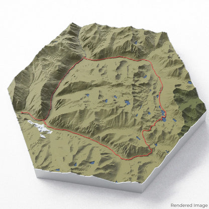 Carte 3D de la boucle des lacs Rae