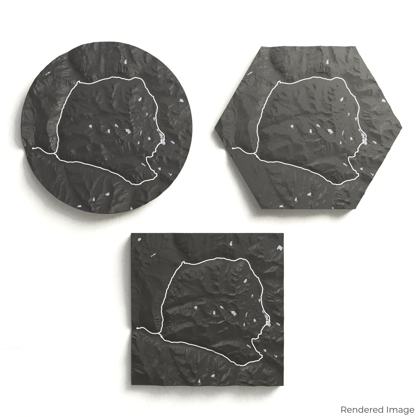 Carte 3D de la boucle des lacs Rae