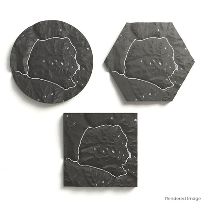 Carte 3D de la boucle des lacs Rae