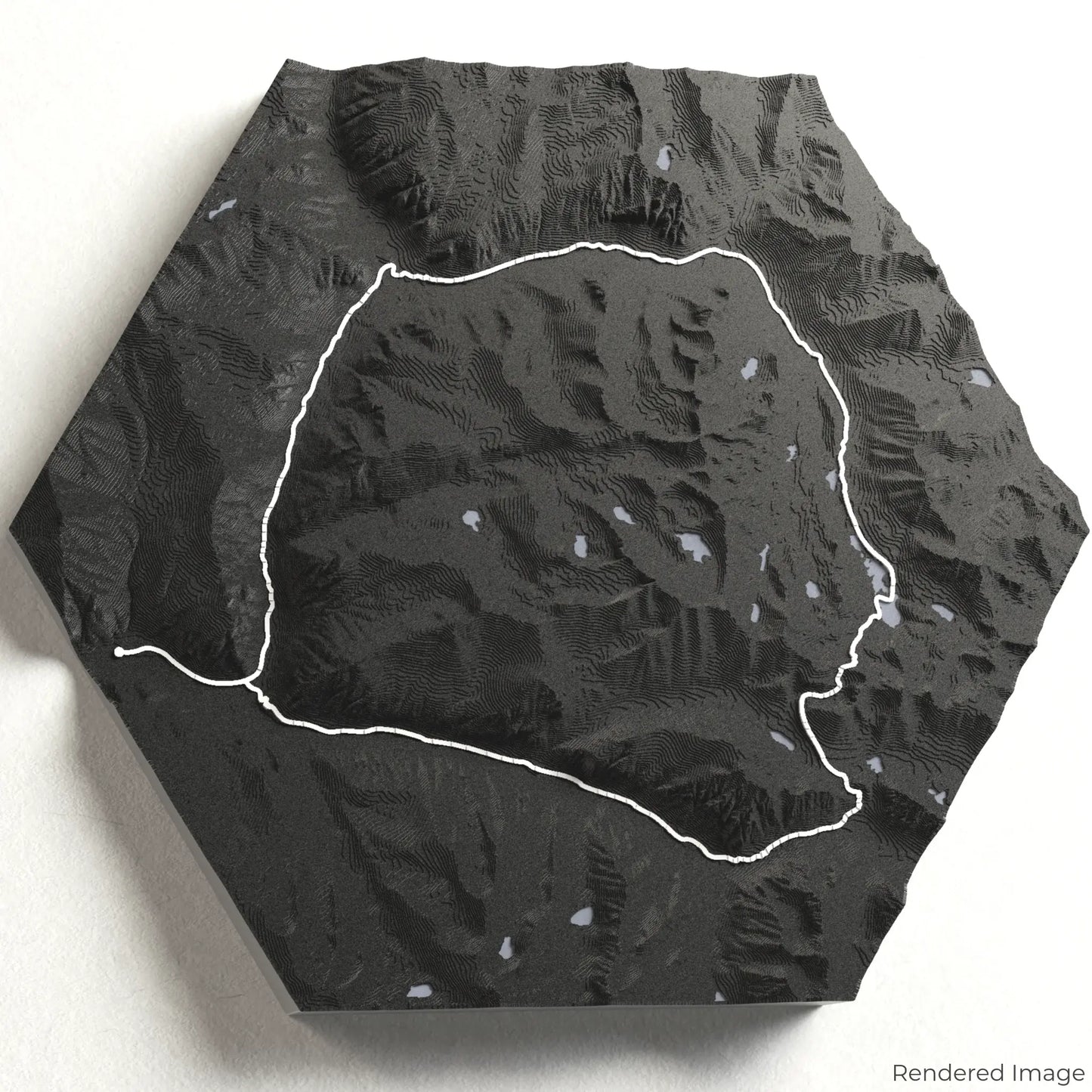 Carte 3D de la boucle des lacs Rae