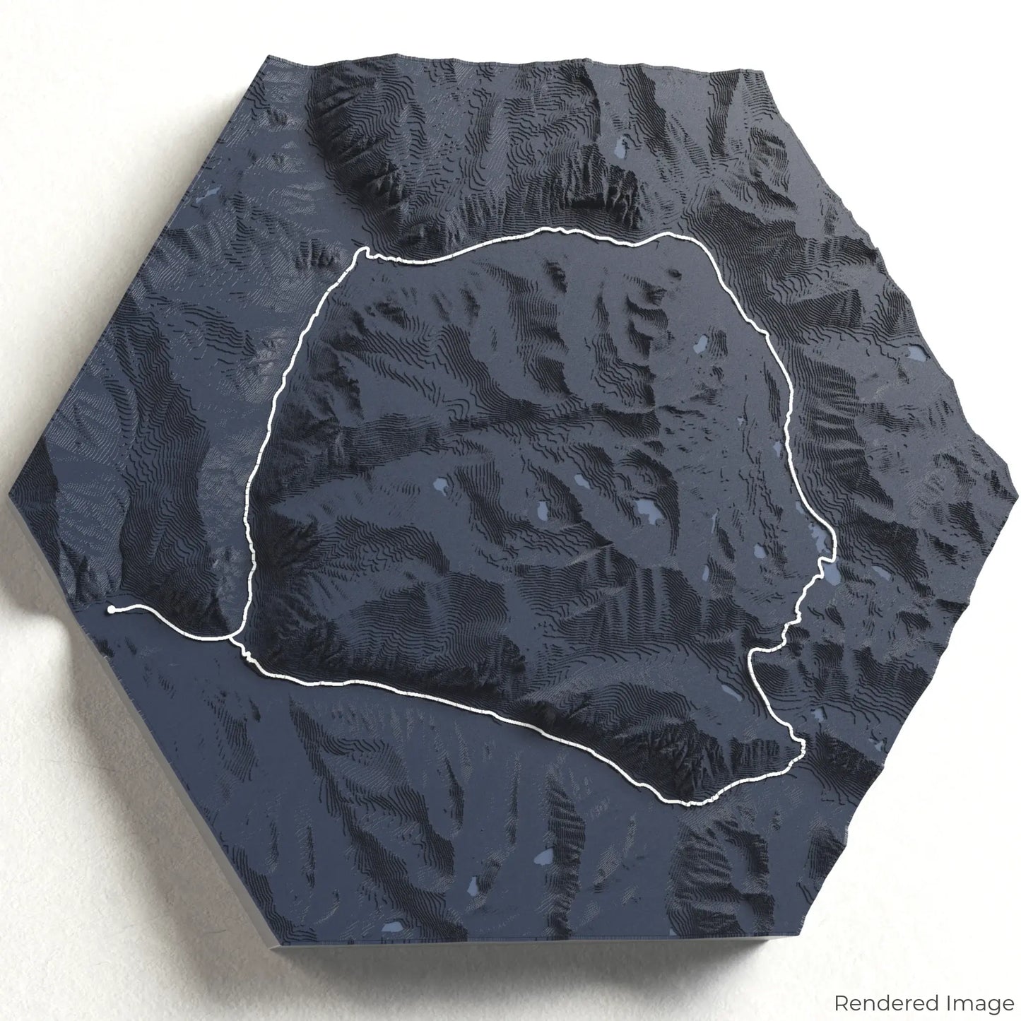 Carte 3D de la boucle des lacs Rae