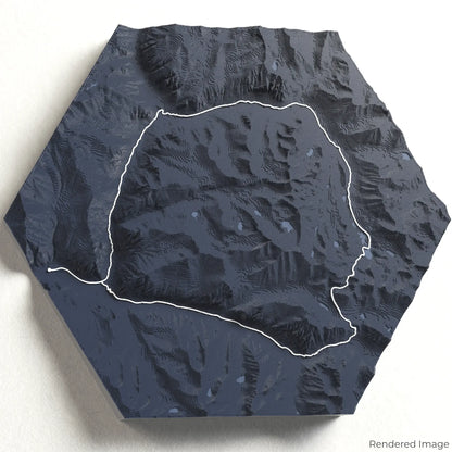 Carte 3D de la boucle des lacs Rae
