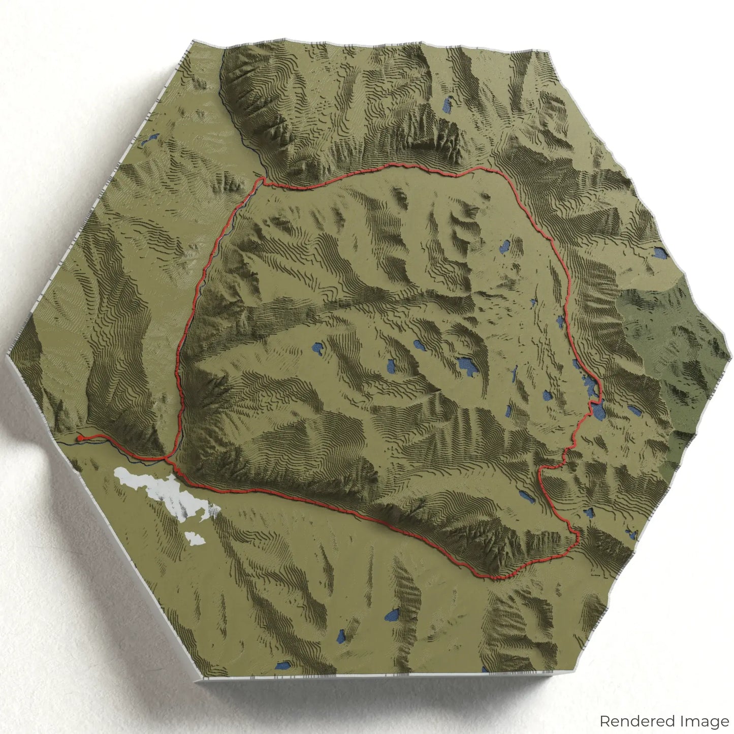 Carte 3D de la boucle des lacs Rae