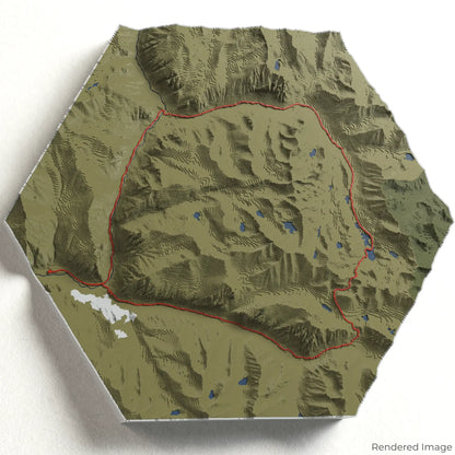 Carte 3D de la boucle des lacs Rae