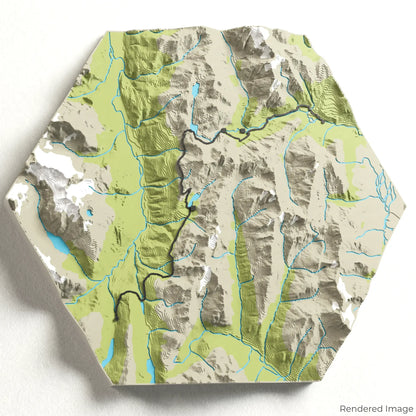 3D-Karte des Routeburn Track Great Walk