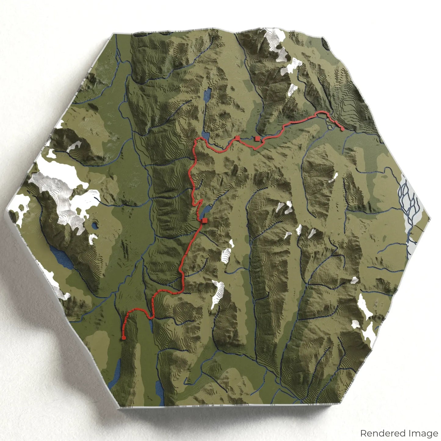3D-Karte des Routeburn Track Great Walk