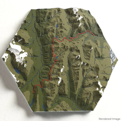 3D-Karte des Routeburn Track Great Walk