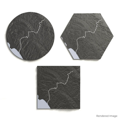 3D-Karte „Skyline to the Sea Trail“