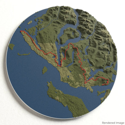 Sunshine Coast Trail 3D Map