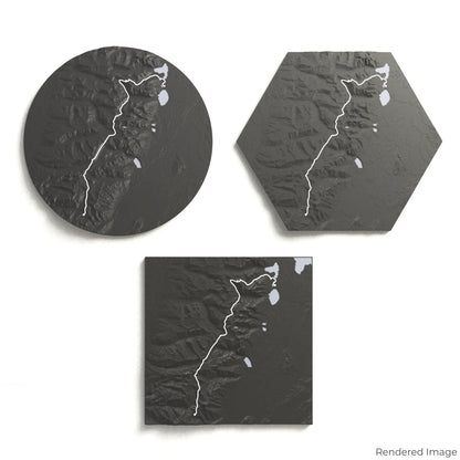 Teton Crest Trail 3D-Karte
