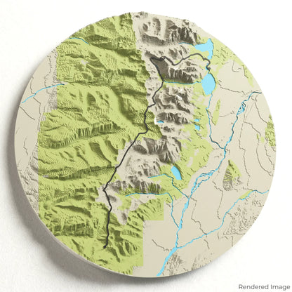 Teton Crest Trail 3D-Karte