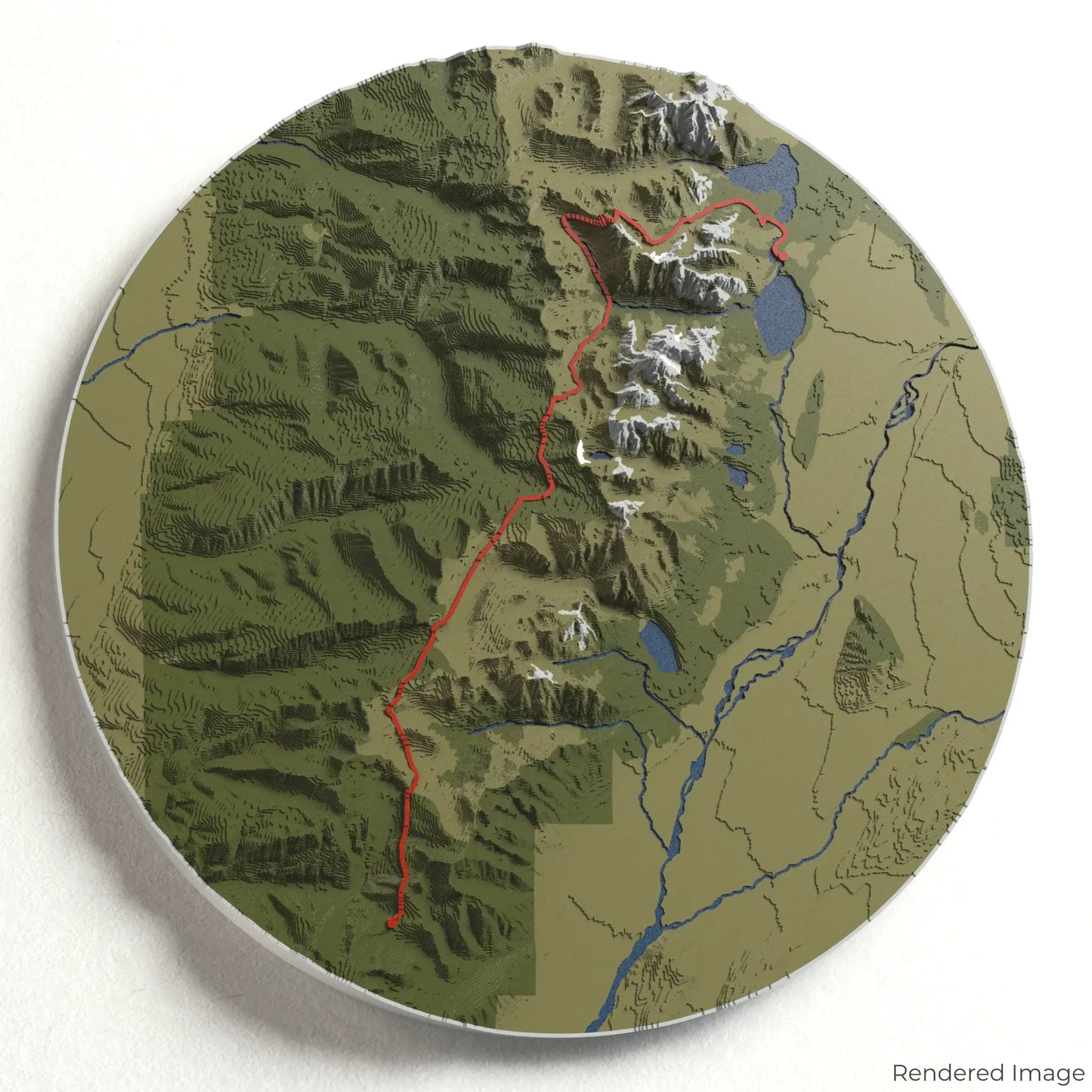 Teton Crest Trail 3D-Karte