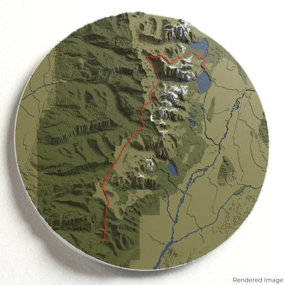 Teton Crest Trail 3D-Karte