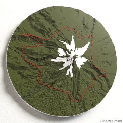 Timberline Trail 3D-Karte