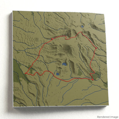 3D-Karte des Tongariro Northern Circuit