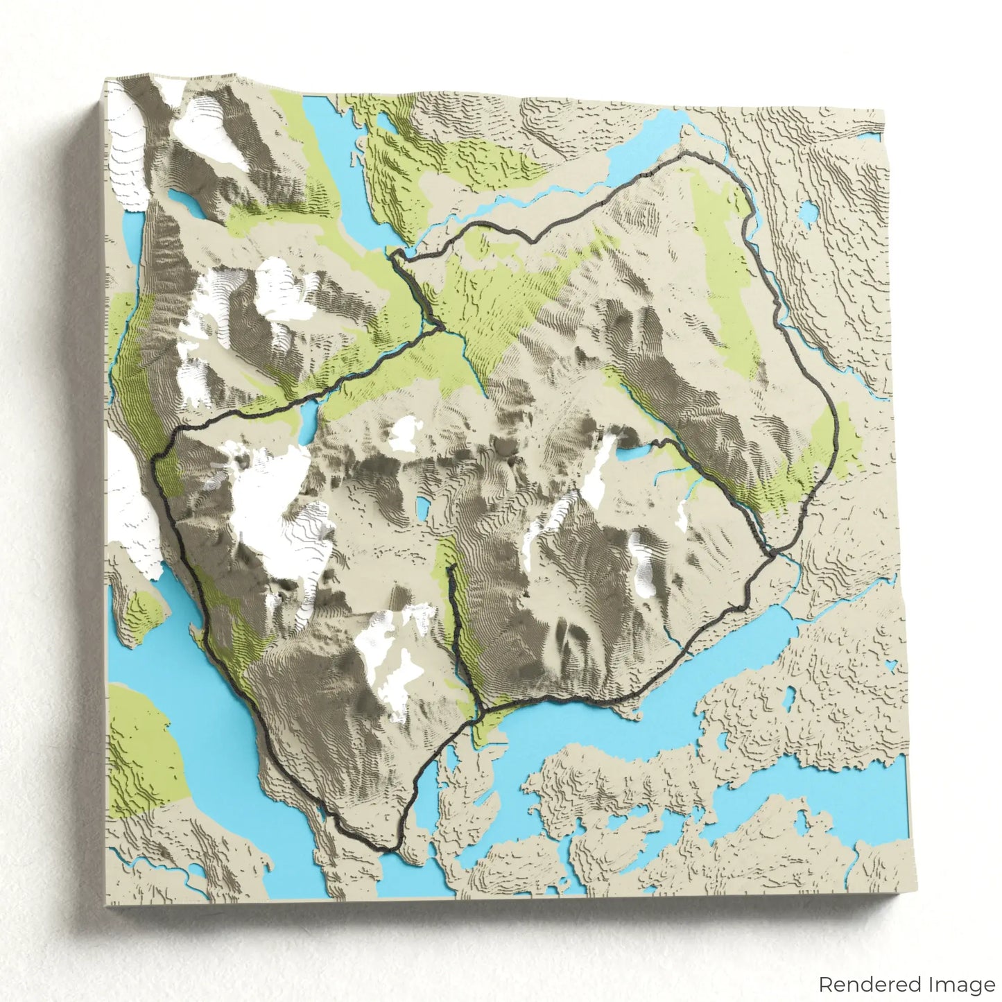 Torres del Paine O Circuit 3D Map