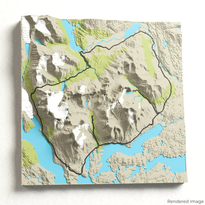 Torres del Paine O Circuit 3D Map