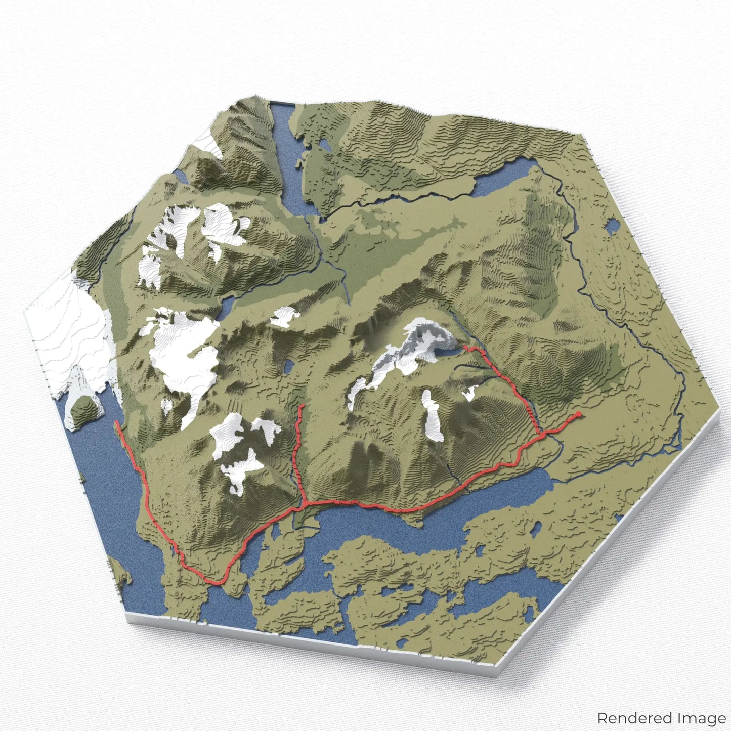 Torres del Paine W Circuit 3D Map