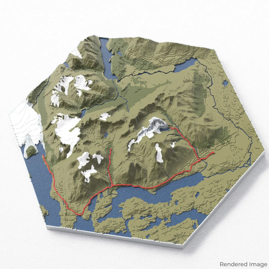 Torres del Paine W Circuit 3D Map