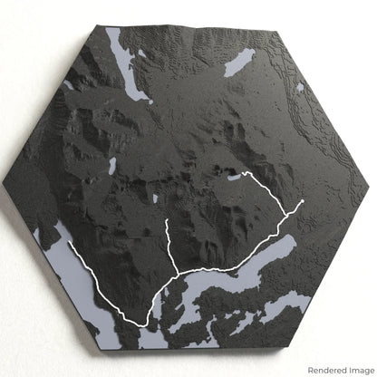 Torres del Paine W Circuit 3D Map