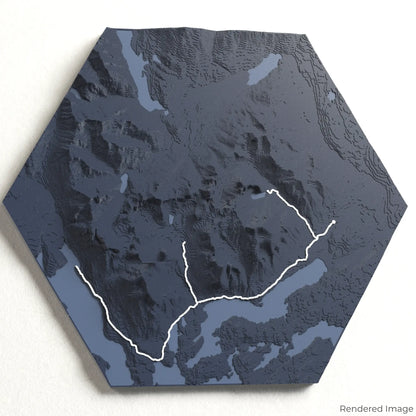 Torres del Paine W Circuit 3D Map