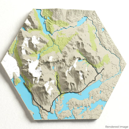 Torres del Paine W Circuit 3D Map