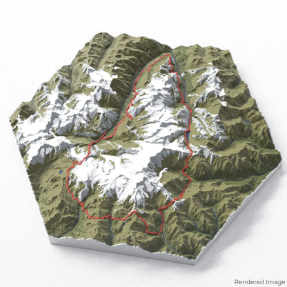 Tour Monte Rosa 3D Karte