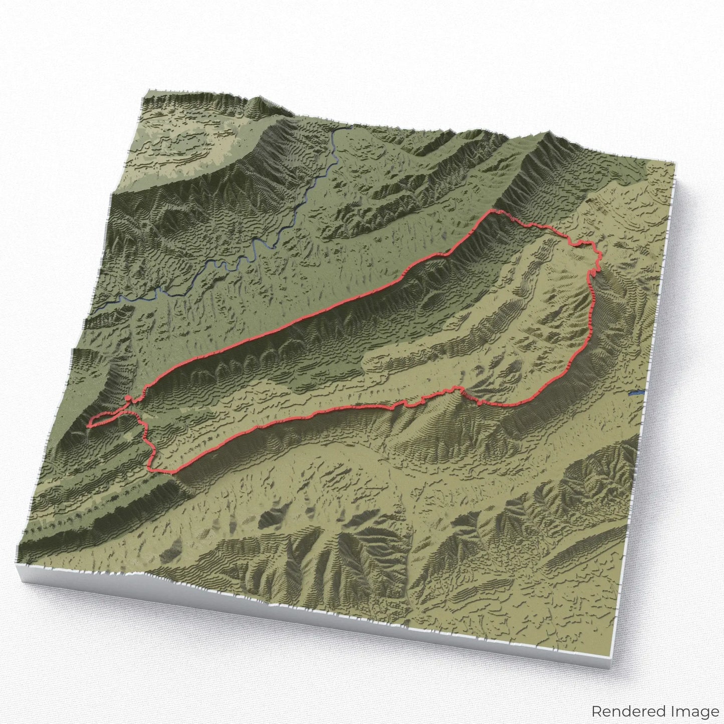 Virginias Triple Crown Loop 3D-Karte