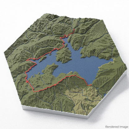 Lake Waikaremoana Track 3D-Karte