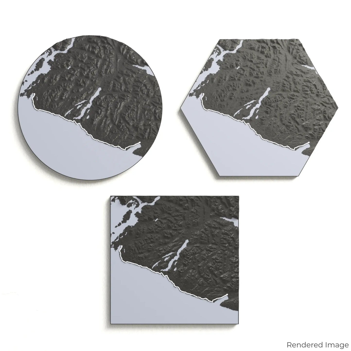 3D-Karte des West Coast Trail
