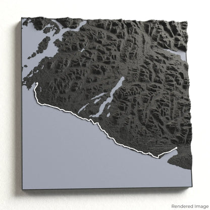 3D-Karte des West Coast Trail