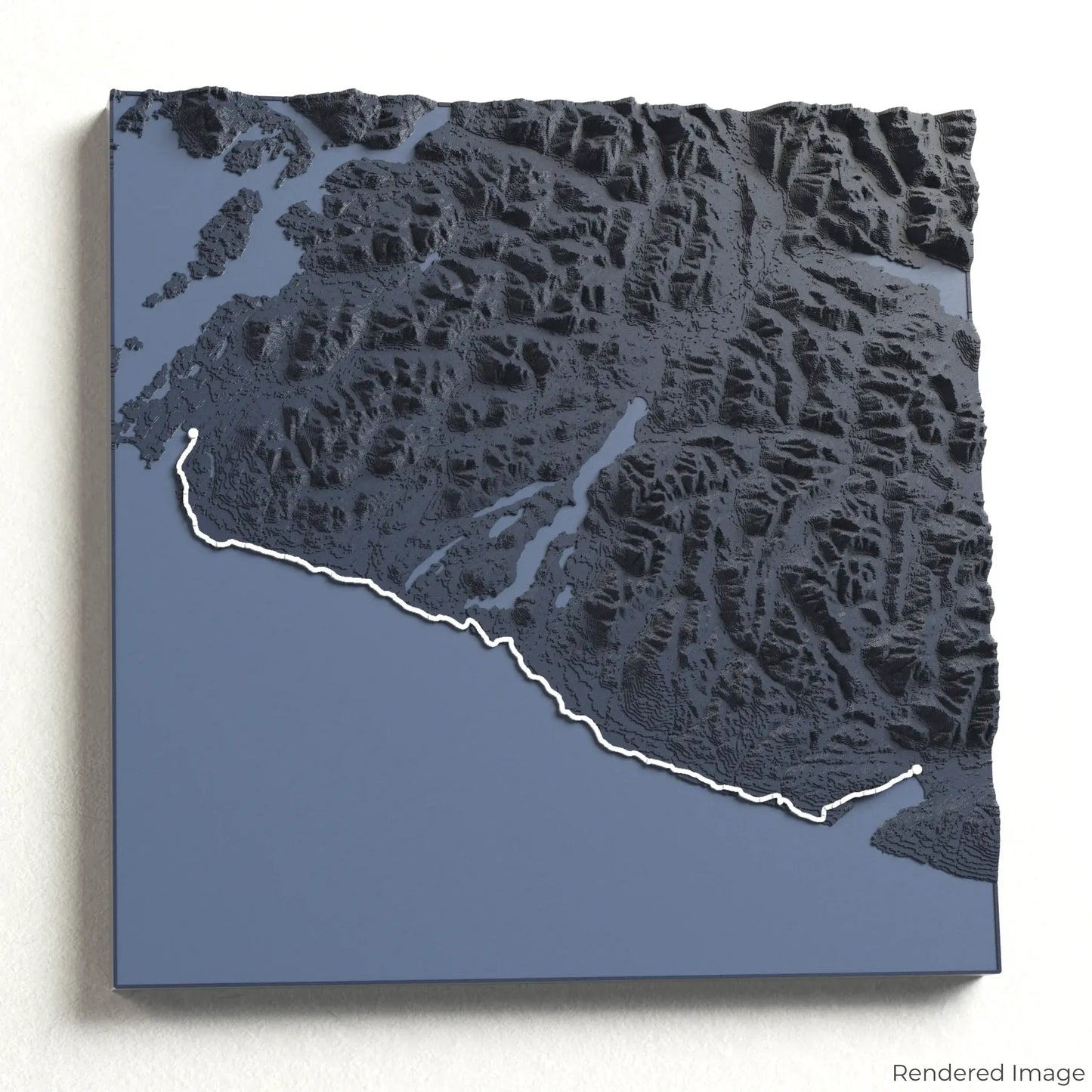 3D-Karte des West Coast Trail