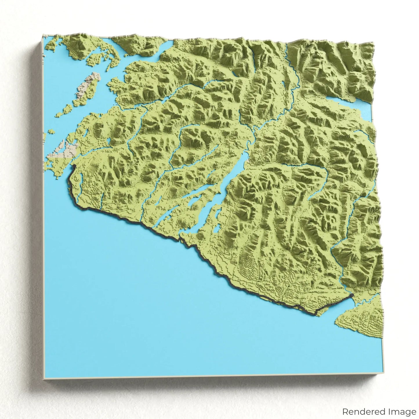 3D-Karte des West Coast Trail